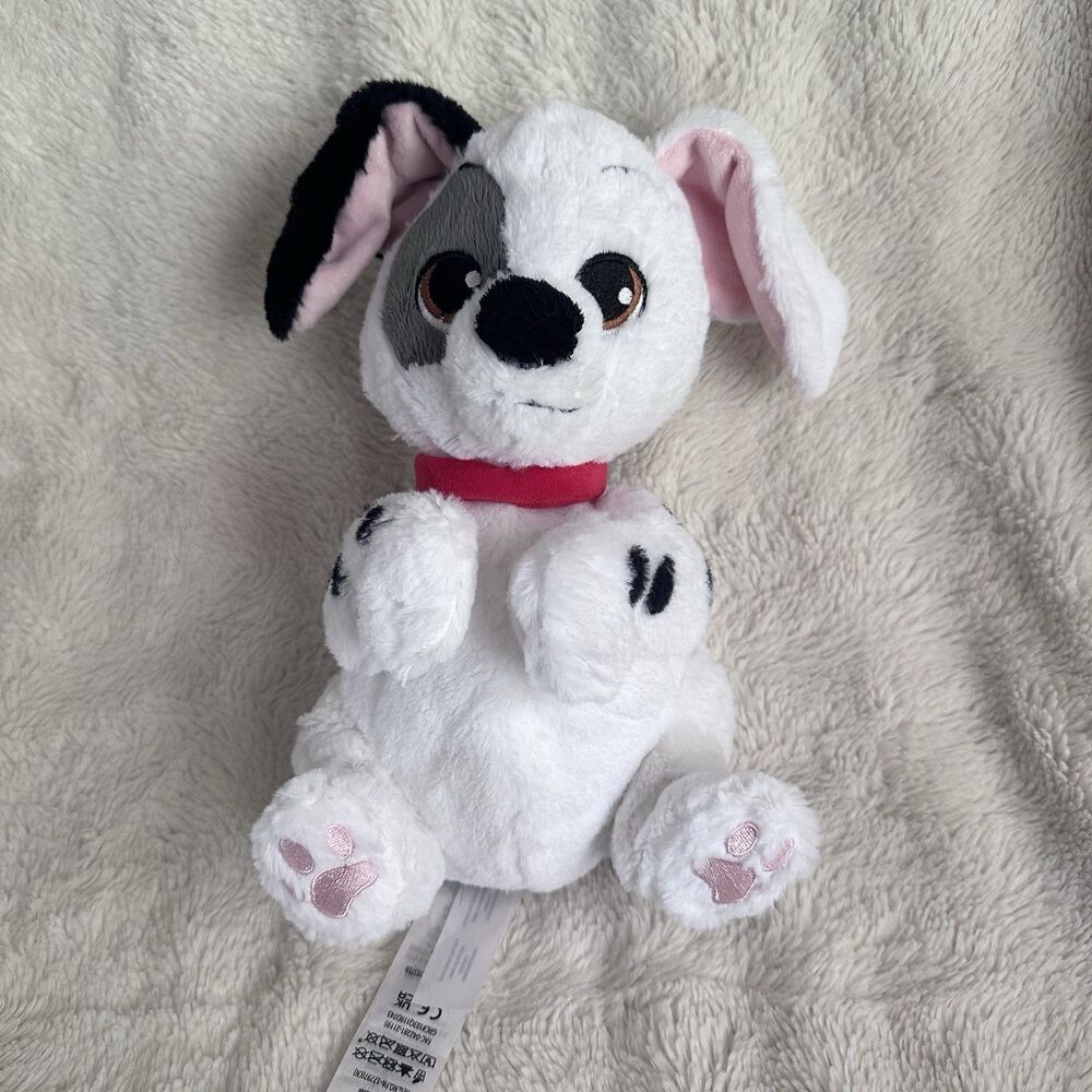 Disney Parks Baby Patch Puppy Dalmatians Plush Stuffed Toy No Blanket Red Collar